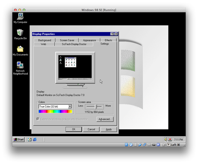 start windows 98 iso virtualbox